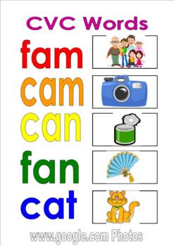 Preview of Reading CVC Words with Pictures