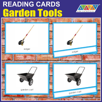 Reading Cards-Garden Tools by Kidken Montessori Resources | TPT