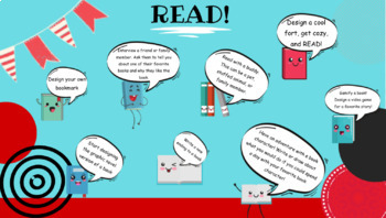 Preview of Reading Celebration Choice Boards - low/no prep, Read Across America/books