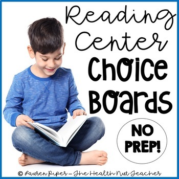 Preview of Reading Choice Boards and Activities - Distance Learning