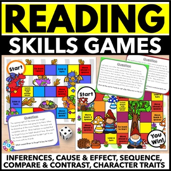 Preview of Reading Comprehension Passages Questions Games Inference Sequence Cause & Effect