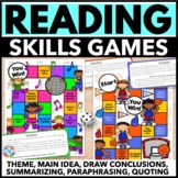 Reading Center Games for Comprehension Strategies: Theme, Main Idea, Summarizing