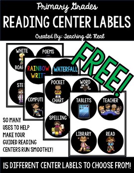 Preview of FREEBIE!!! Reading Center Labels