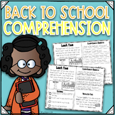 Reading Comprehension Passages and Questions~ Back To Scho