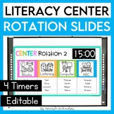 Reading Center Rotation Slides Editable With Timers Literacy Center Rotation