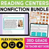 Reading Centers Nonfiction Bundle 3rd Grade - Reading Game