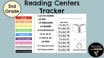 Preview of Reading Centers Tracker