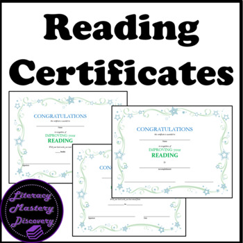 Preview of Reading Certificates