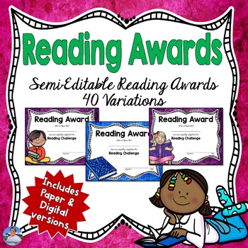 Preview of Reading Certificates and Semi-Editable Reading Awards - Print and Digital