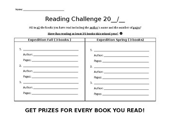 Preview of Reading Challenge