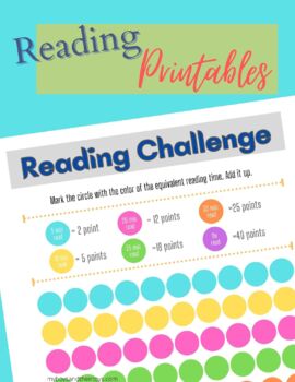 Reading Challenge Printable - Pick A Prize by Jen's Printable Store