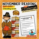 Reading Challenge for November | Reading Log | Literacy