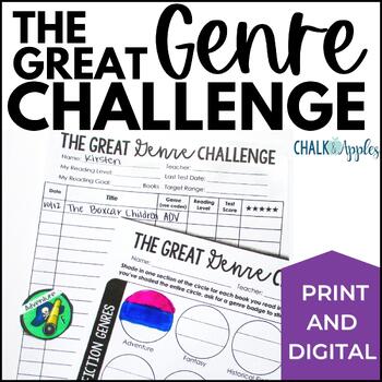 Preview of Reading Challenge for Reading Genres - 40 Book Challenge with Reading Logs