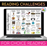 Reading Challenges Choice Board: Independent Reading Activity