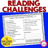 Reading Challenges Independent Reading Activity - Reading 