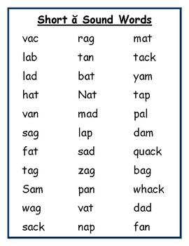 long or short vowel sounds