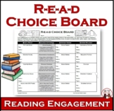 Reading Choice Board Activities for At Home Reading