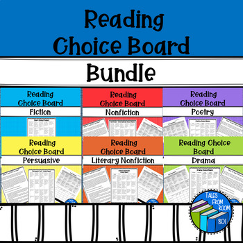 Preview of Reading Choice Board - Bundle - Distance Learning