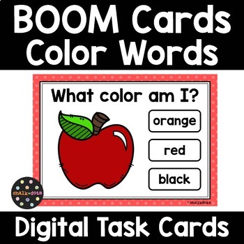 Preview of Reading Color Words BOOM Cards