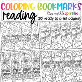 Reading Coloring Bookmarks - Library Printable Bookmarks t
