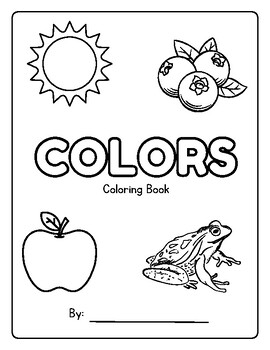 Preview of Reading Colors Coloring Book Learn Color Words Pictures Preschool Kindergarten