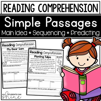 Preview of Reading Response Passages {DIGITAL version in Google Slides included!}