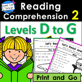 Reading/Writing Comprehension 2 - Levels D to G - Kinderga