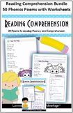 Reading Comprehension Bundle - 50 Phonics Poems with Worksheets
