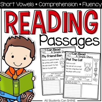 Preview of Reading Comprehension Passages | Short Vowels