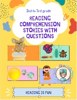 Preview of Reading Comprehension 2nd 3rd Grade Stories & Questions. Dots Guided Reading