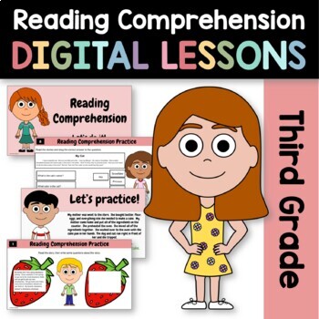 Preview of Reading Comprehension 3rd Grade Google Slides | Guided Reading Practice