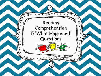 Preview of Reading Comprehension 5 What Happened Questions