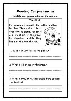 Reading Comprehension by Miss Z | TPT