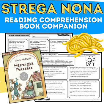 Preview of Reading Comprehension Activities: Strega Nona Book Companion CCS Aligned