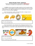 Reading Comprehension Activity: What Are Opinions?