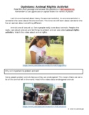 Reading Comprehension Activity: What is an Animal Rights A