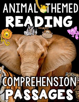 Preview of Reading Comprehension Animal Themed Distance Learning