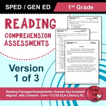 Preview of Reading Comprehension Assessments (1st) Version 1