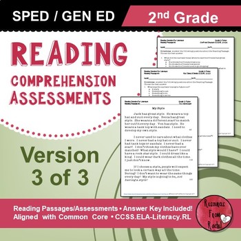 Preview of Reading Comprehension Assessments (2nd) Version 3