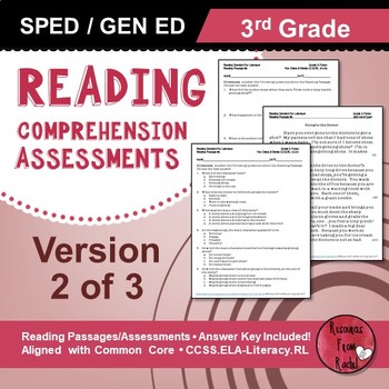 Preview of Reading Comprehension Assessments (3rd) Version 2