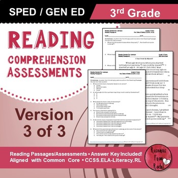 Preview of Reading Comprehension Assessments (3rd) Version 3