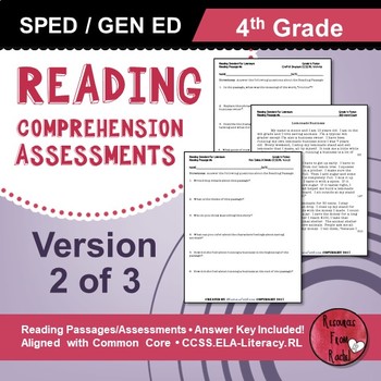Preview of Reading Comprehension Assessments (4th) Version 2