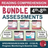 Reading Comprehension Assessments YEAR-LONG BUNDLE (4th-8th)