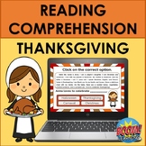 Reading Comprehension BOOM CARDS: THANKSGIVING