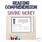 Reading Comprehension BOOM™️ Cards: Saving Money   - Pract