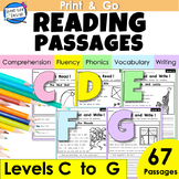 Kinder/Grade 1 Reading Comprehension BUNDLE - Levels C to 