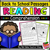 Reading Comprehension - Back to School Passages with Answers