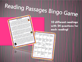 Reading Comprehension Bingo Game - 10 Fictional Reading Pa