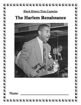 Preview of Reading Comprehension: Black History Time Capsules - The Harlem Renaissance
