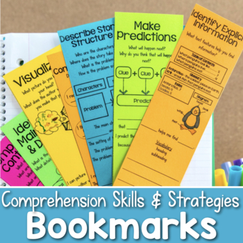 Preview of Reading Comprehension Bookmarks Sentence Starters, Skills, Strategies Nonfiction